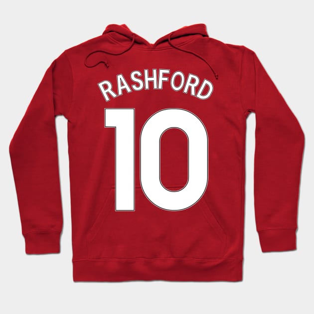 Marcus Rashford football shirt Hoodie by Footie Prints